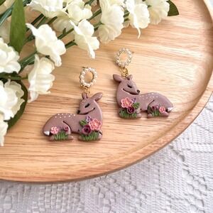 Floral Fawn Earrings | Handmade Jewelry
